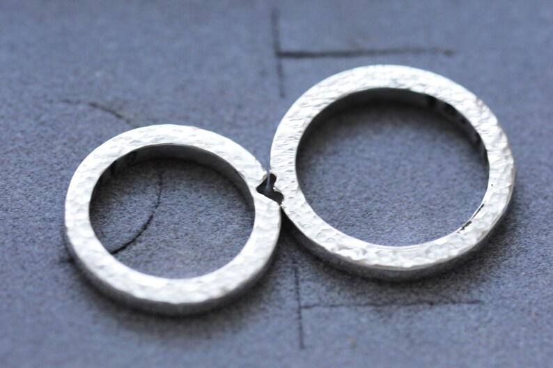 Couples Heart Connection Ring Couple Ring Set Heart Cut Out Etsy UK