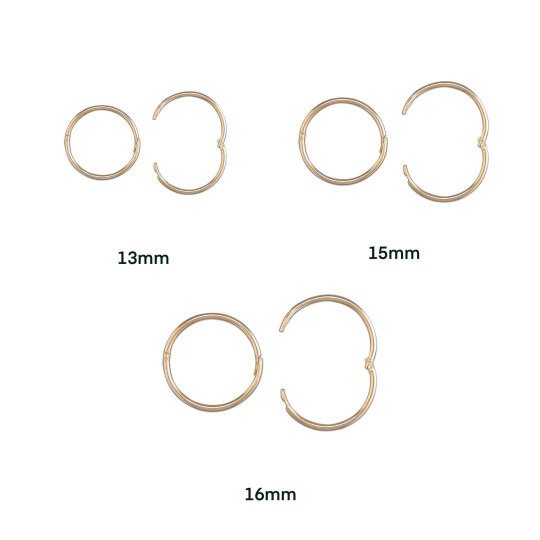9ct Yellow Gold Hinged Sleepers Minimalist Earrings Hoops Etsy Australia