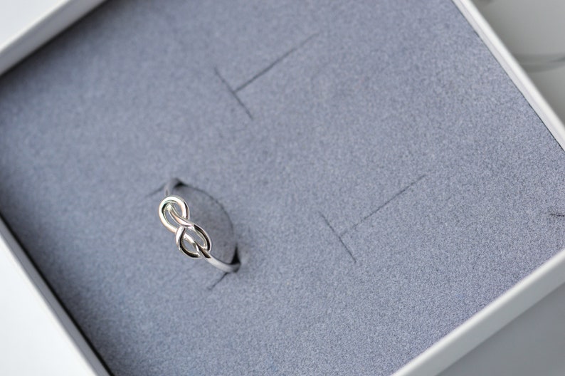 handmade knot ring Sterling silver knot ring Infinity knot ring Simple minimalistic knot ring
