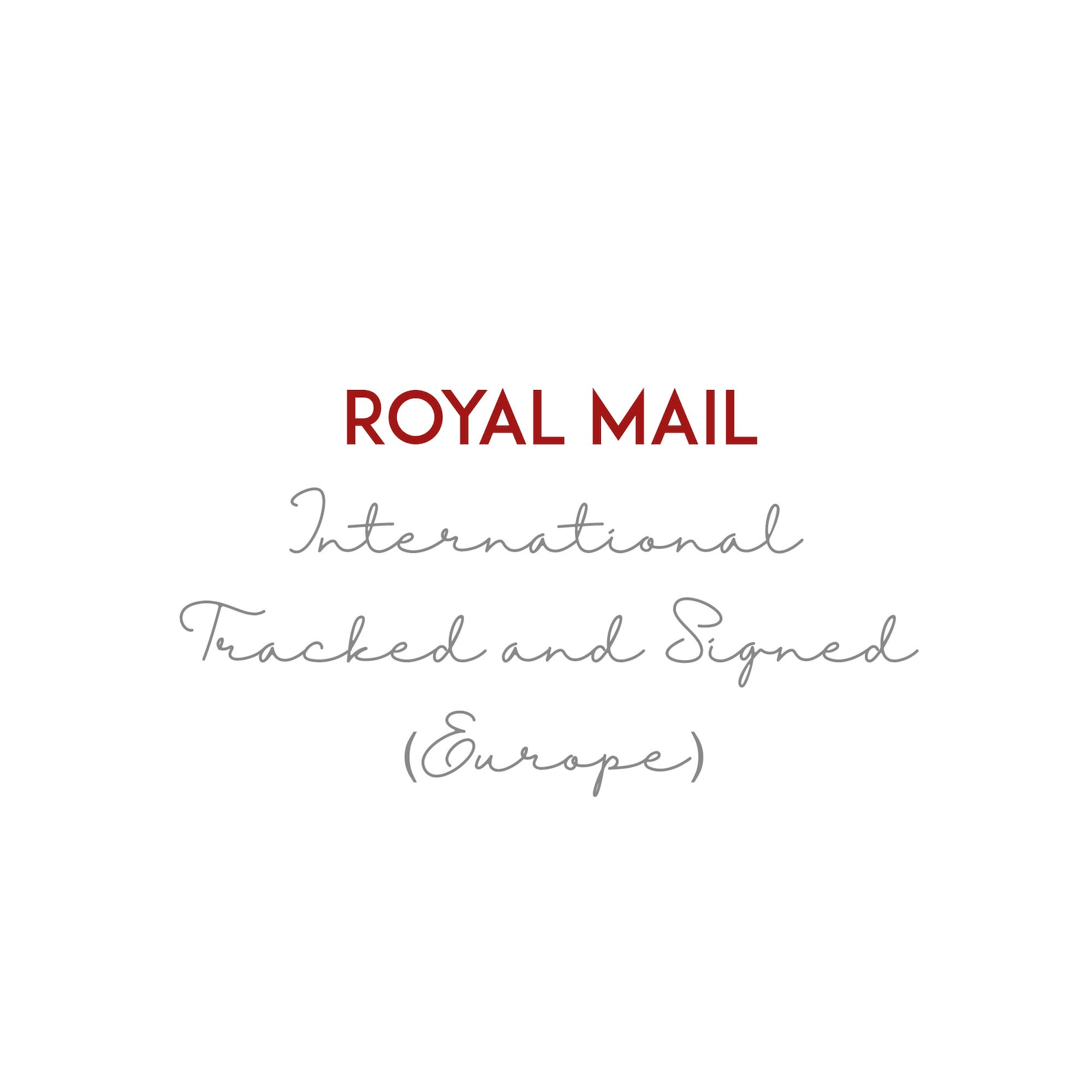 Royal Mail International Tracked & Signed Europe Shipping Etsy
