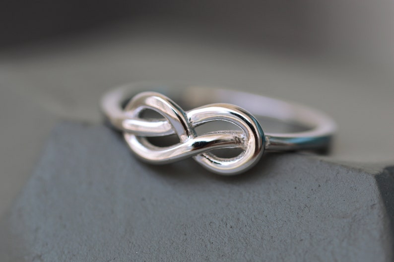handmade knot ring Sterling silver knot ring Infinity knot ring Simple minimalistic knot ring