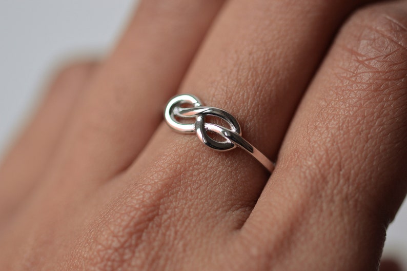 handmade knot ring Sterling silver knot ring Infinity knot ring Simple minimalistic knot ring