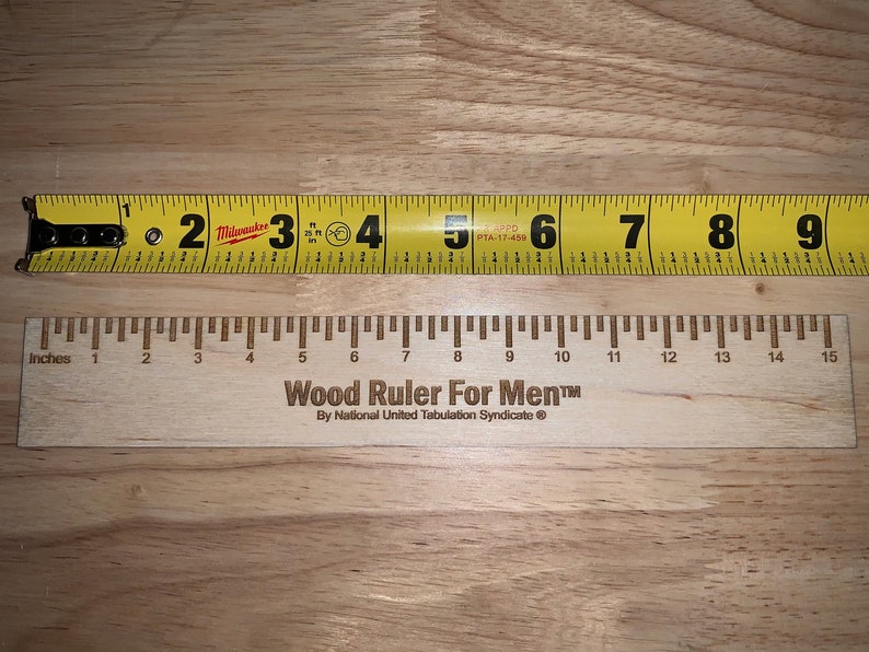 Wood Ruler For Men By N.U.T.S.  Laser Engraved  Gag Gift  image 1