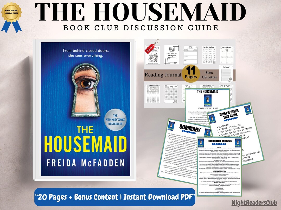 The Housemaid Book Club Guide & Discussion Questions | Freida Mcfadden ...