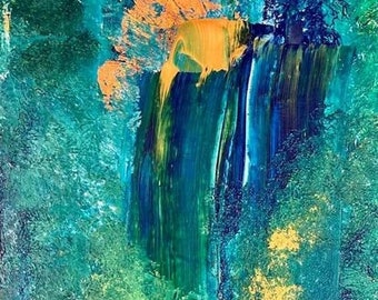 Original abstract painting "Waterfall"