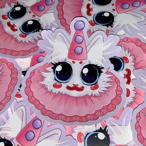Adesivo à prova de intempéries Pastel Clown Kitty