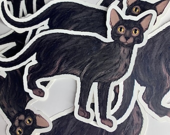 Lykoi Cat Breed Weatherproof Sticker