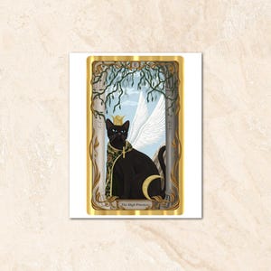 Carte de tarot chat belle Impression artistique