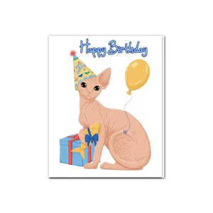 Carte d'anniversaire Sphynx VIERGE