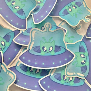 Sticker résistant aux intempéries Vaisseau spatial Kitty