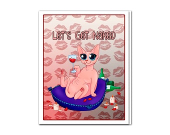 Sphynx Card Let's Get Naked BLANK