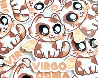 Virgo Kitty Weatherproof Sticker