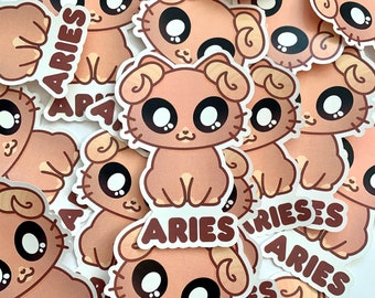 Aries Kitty Weatherproof Sticker