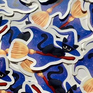 Witchy Kitty Weatherproof Sticker
