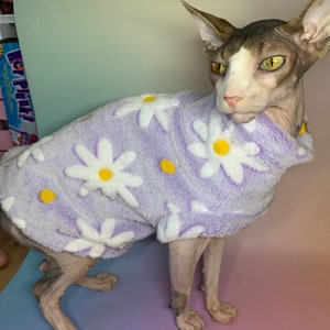 Lavender Spring Fluffy Sphynx Cat Sweater