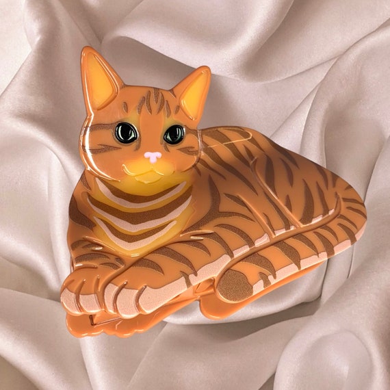 Ginger Orange Cat Hair Claw Clip High Quality - Etsy