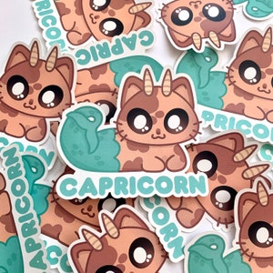 Sticker chat capricorne résistant aux intempéries