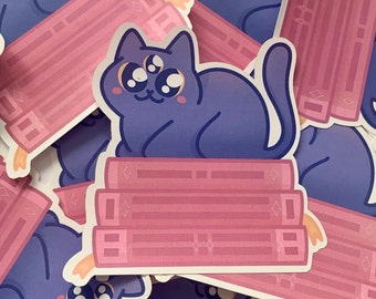 3 Eyed Witchy Kitty Weatherproof Sticker
