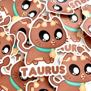 Taurus Kitty Weatherproof Sticker