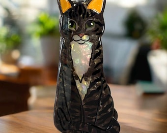 Cat Brown Tabby Hair Claw Clip High Quality Cat Breeds Cute Iridescent 11cm