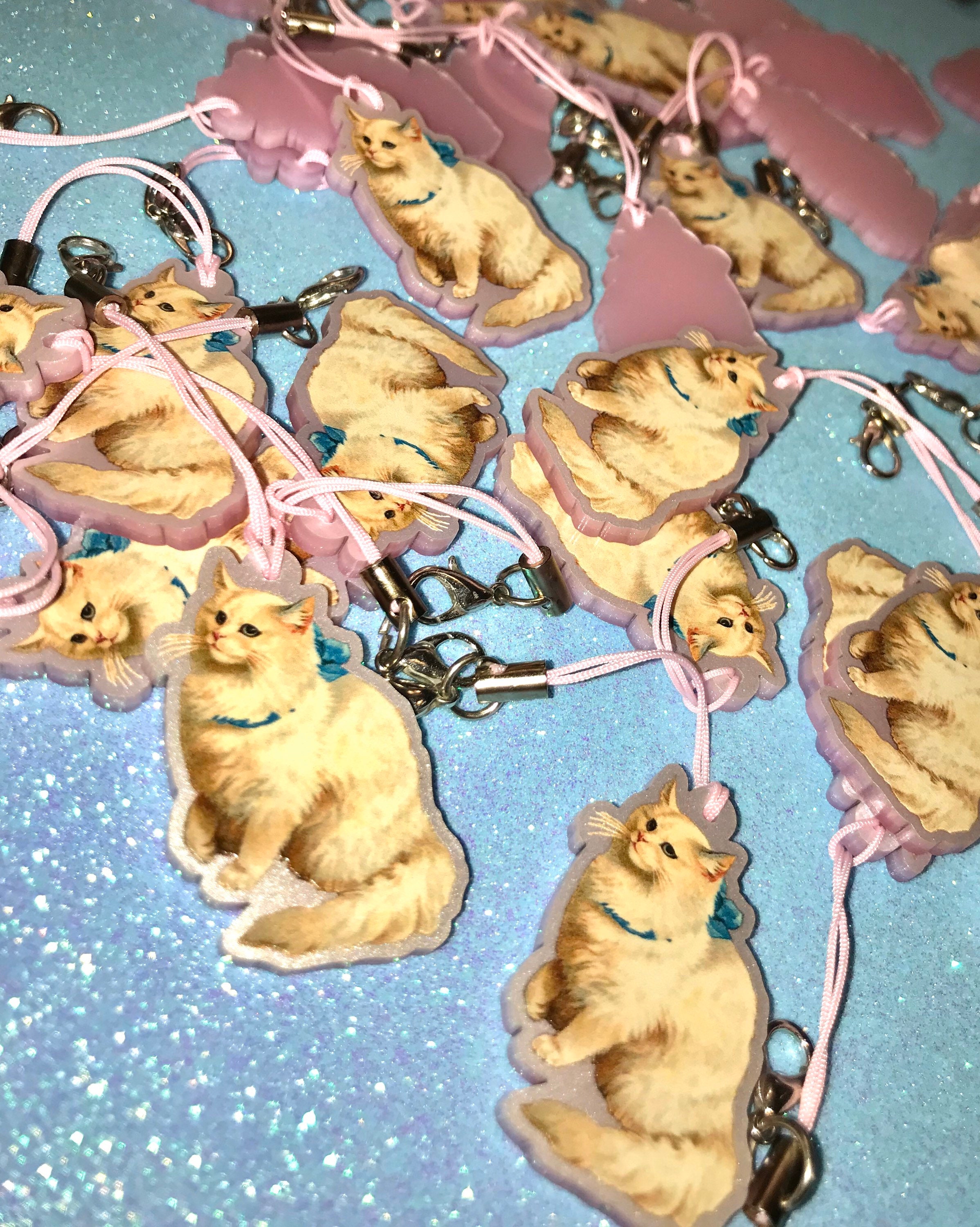 Cat Phone Charm Etsy