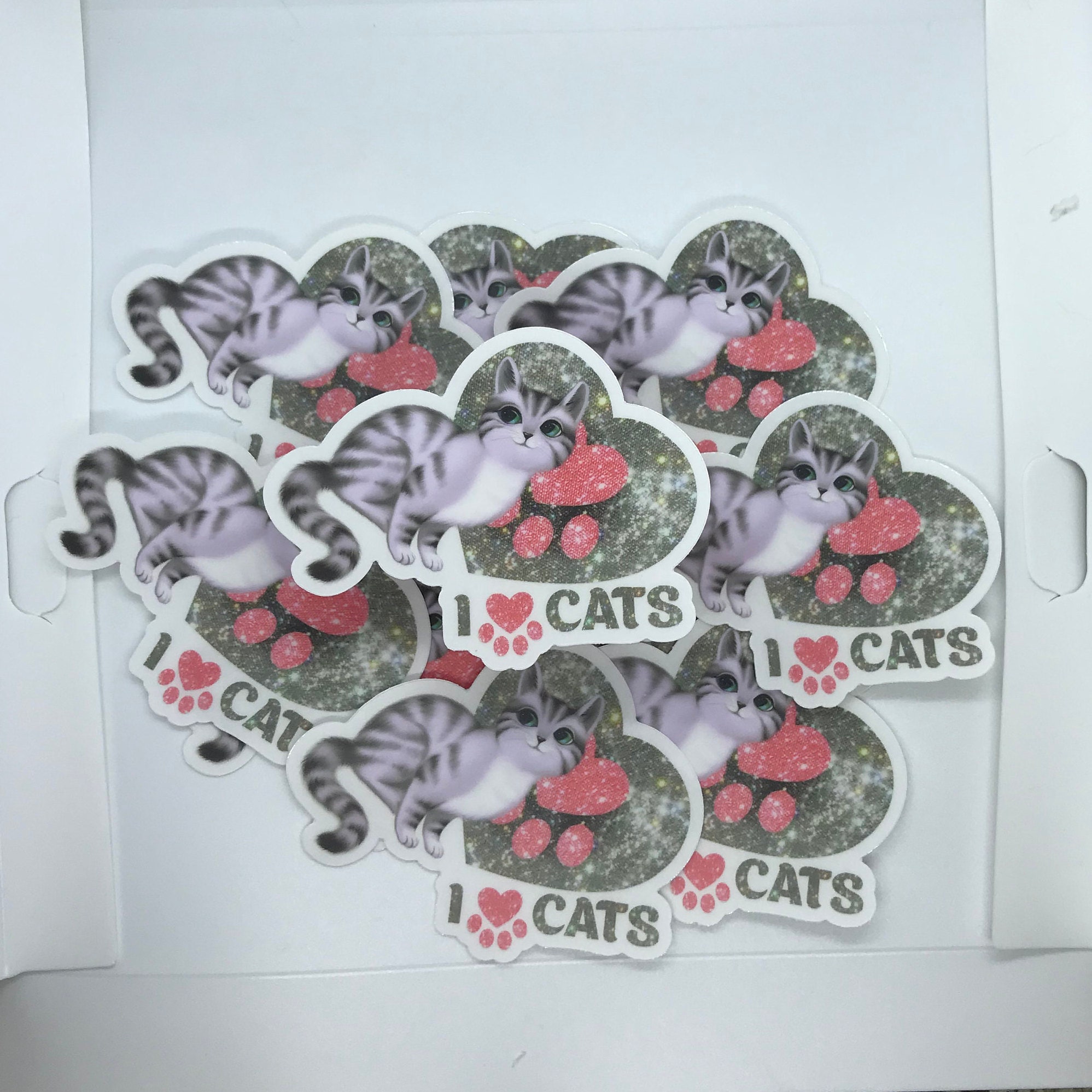 かわいい猫好きのためのビニールステッカー - Etsy 日本