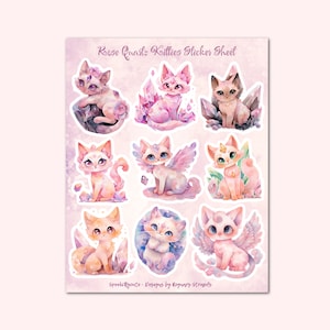 Foglio adesivo opaco gattini quarzo rosa