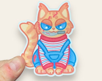 Pegatina con brillantina de Horror Kitty