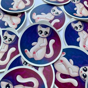 Sticker astronaute Kitty résistant aux intempéries
