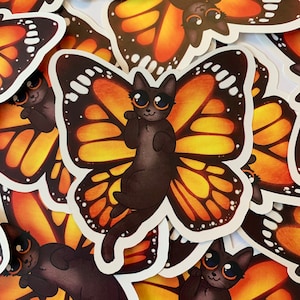 Butterfly Kitty Weatherproof Sticker