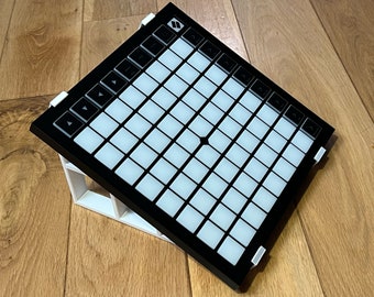 Stand for Novation Launchpad X (MIDI grid controller for Ableton Live) with reversible 30 degree/60 degree angle tilt
