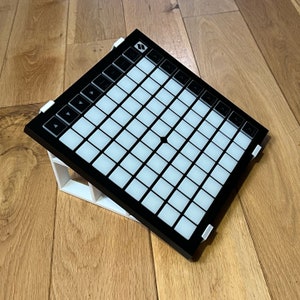 Stand for Novation Launchpad X (MIDI grid controller for Ableton Live) with reversible 30 degree/60 degree angle tilt