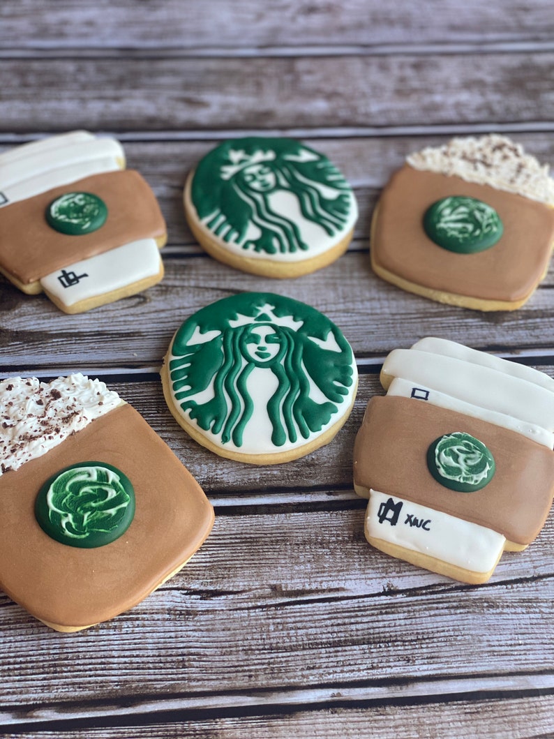 Starbucks Personalized Sugar Cookies Starbucks Custom Made Etsy