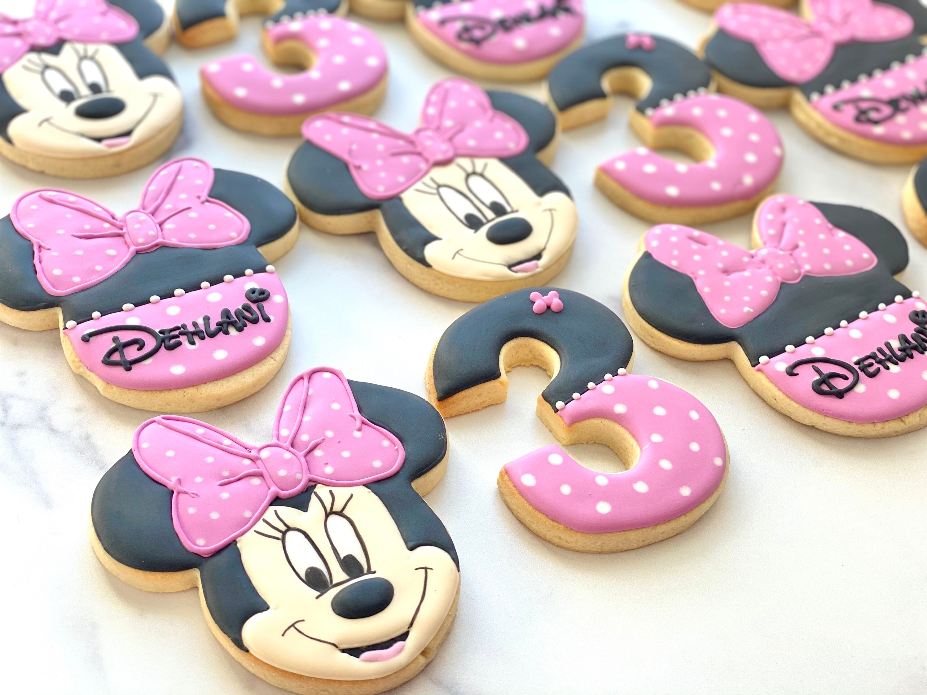 Minnie Mouse Personalized Sugar Cookies Minnie Mouse Cookies Etsy