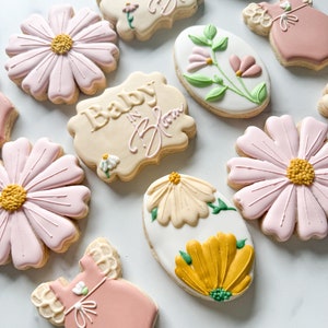 Baby in Bloom Cookies | Wildflower Sugar Cookies| Floral Custom Cookies | Baby Sprinkle Sugar Cookies