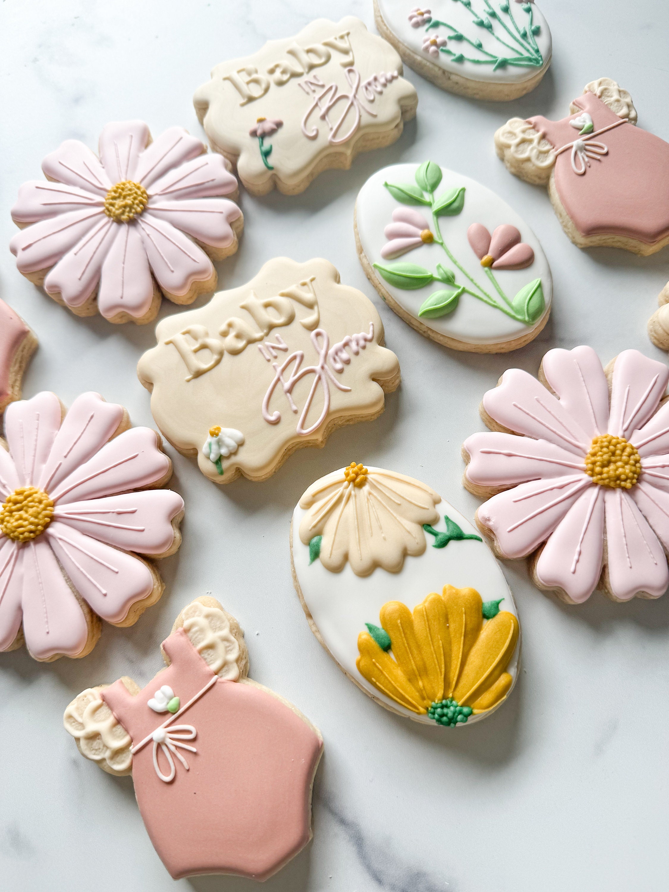 Wildflower Baby Shower Cookies - Etsy, image size:2250x3000