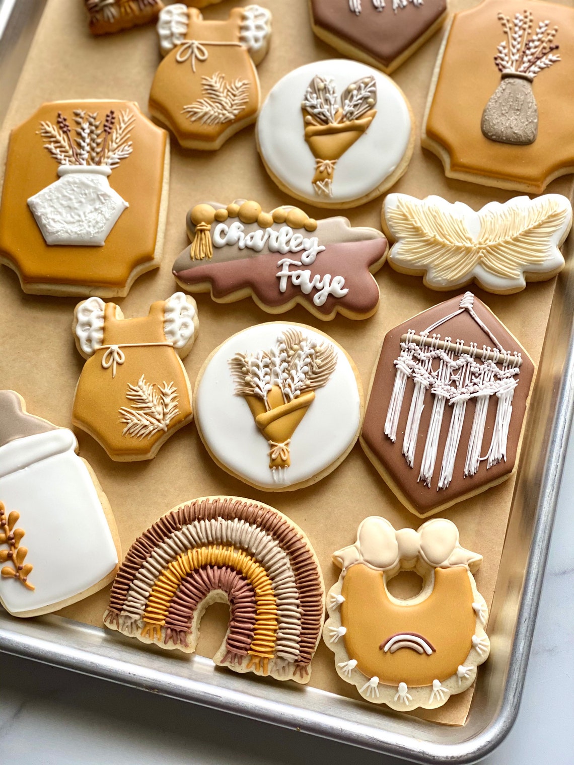 Boho Baby Shower Cookies Boho Theme Cookies Boho Etsy