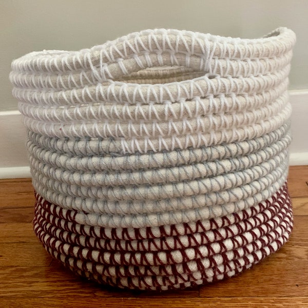 Large Crochet Basket Etsy