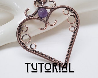 Kupferdraht Herz Anhänger Anleitung: Anfänger Schmuck (PDF-Muster)
