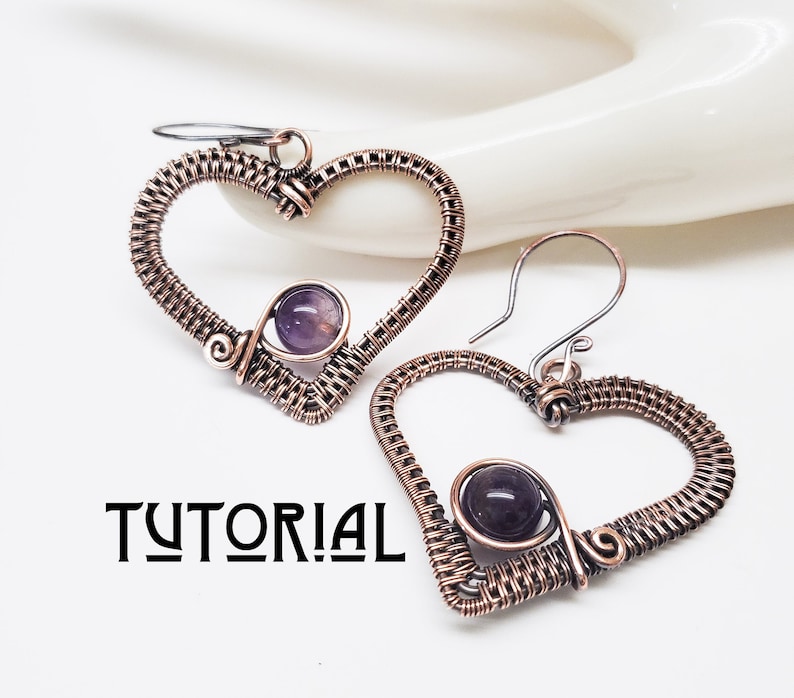 Sweethearts Earring Tutorial, Wire Jewelry for Beginners, Easy image 1