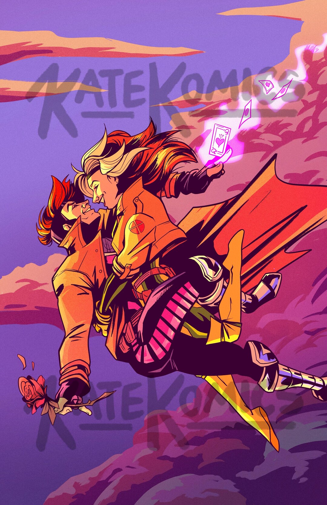Rouge | Gambit | Comic Cover | X-men | Art Print | Fan Art - Etsy