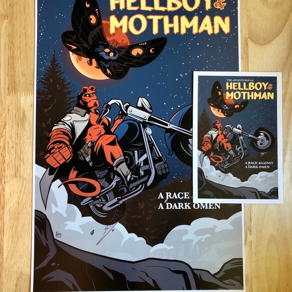 Mothman | Hellboy | Comic Cover | Mystery Book | Art Print | Fan Art