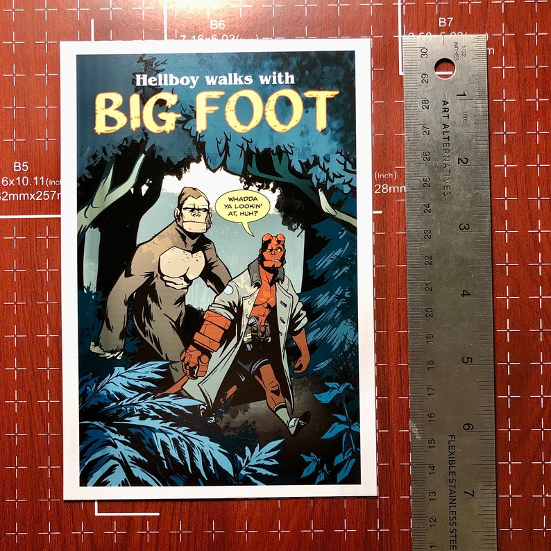 Gros pied Hellboy Couverture de bande dessinée Livre mystère Impression dart Fanarts image 4