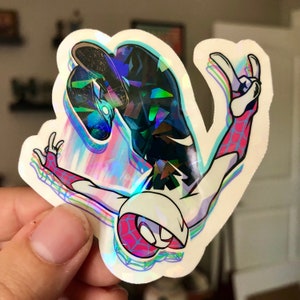 Spider Gwen | Gwen Stacy  | Sticker | Holographic | Fan art | Spider-Woman | Ghost Spider | Across the Spiderverse