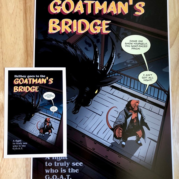 The Goatman | Alton Bridge | Hellboy | Comic Cover | Mystery Book | Art Print | Fan Art