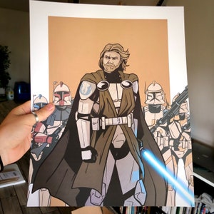 Obi Wan Kenobi | Impression artistique | Guerre des clones | La guerre des étoiles