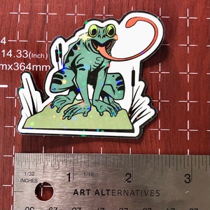 The Loveland Frogman | Cryptid | Sticker | holographic Sparkle
