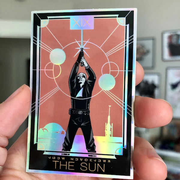 Luke Skywalker | The Sun | Tarot | Sticker | Holographic | Star Wars