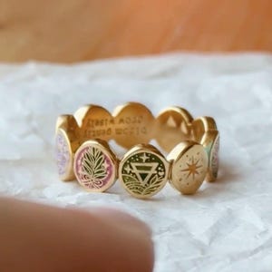 Virgo Zodiac Symbol Ring • Celestial Astrology Constellation Jewelry