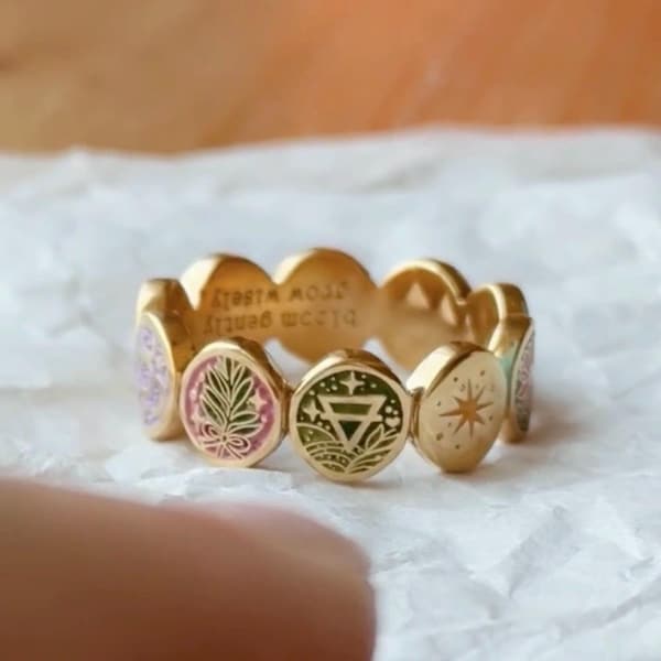 Virgo Zodiac Symbol Ring • Celestial Astrology Constellation Jewelry